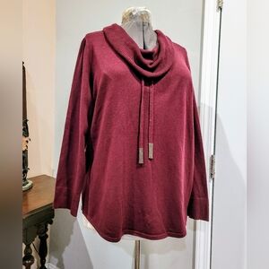 NWOT XXL (4) Chicos Zenergy Luxe® Cashmere Blend Cowl Sweater